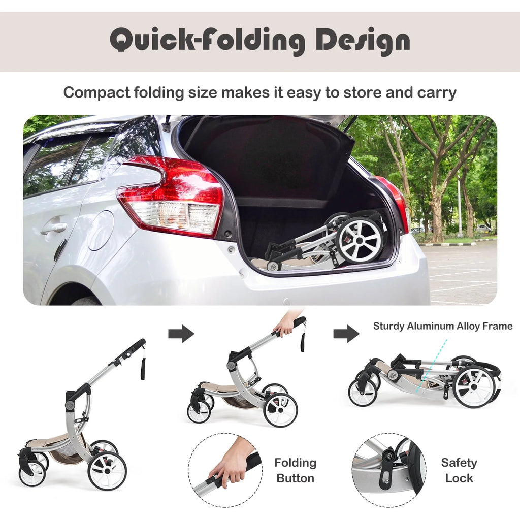 2-in-1 Baby Stroller with Reversible Seat Black M421
