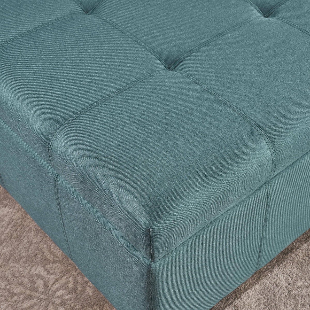 Dark Gray Fabric Storage Ottoman K274059
