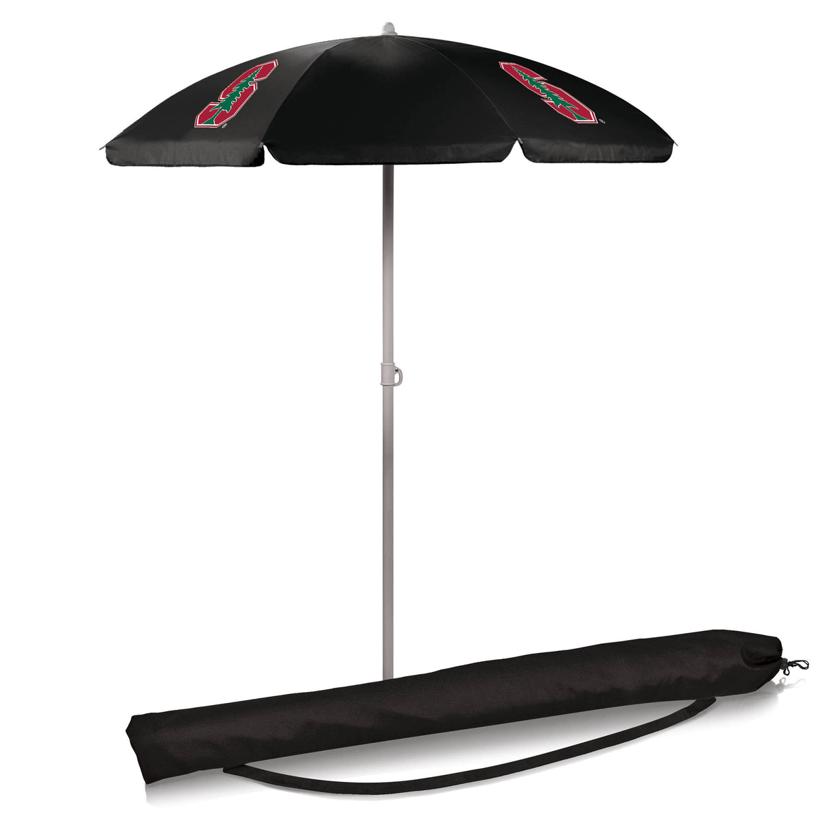 Black 5.5' Portable Beach Umbrella Z54087