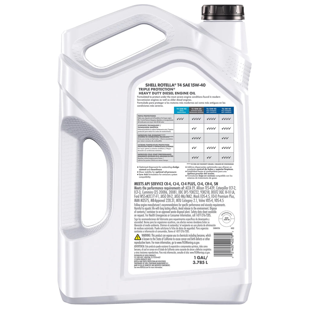 15W-40 Diesel Motor Oil, 3 Gallon W279