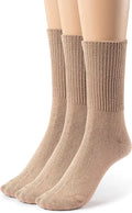 3 or 6 Pack Men’s Bamboo Diabetic Seamless Non-Binding Crew Socks Y9561