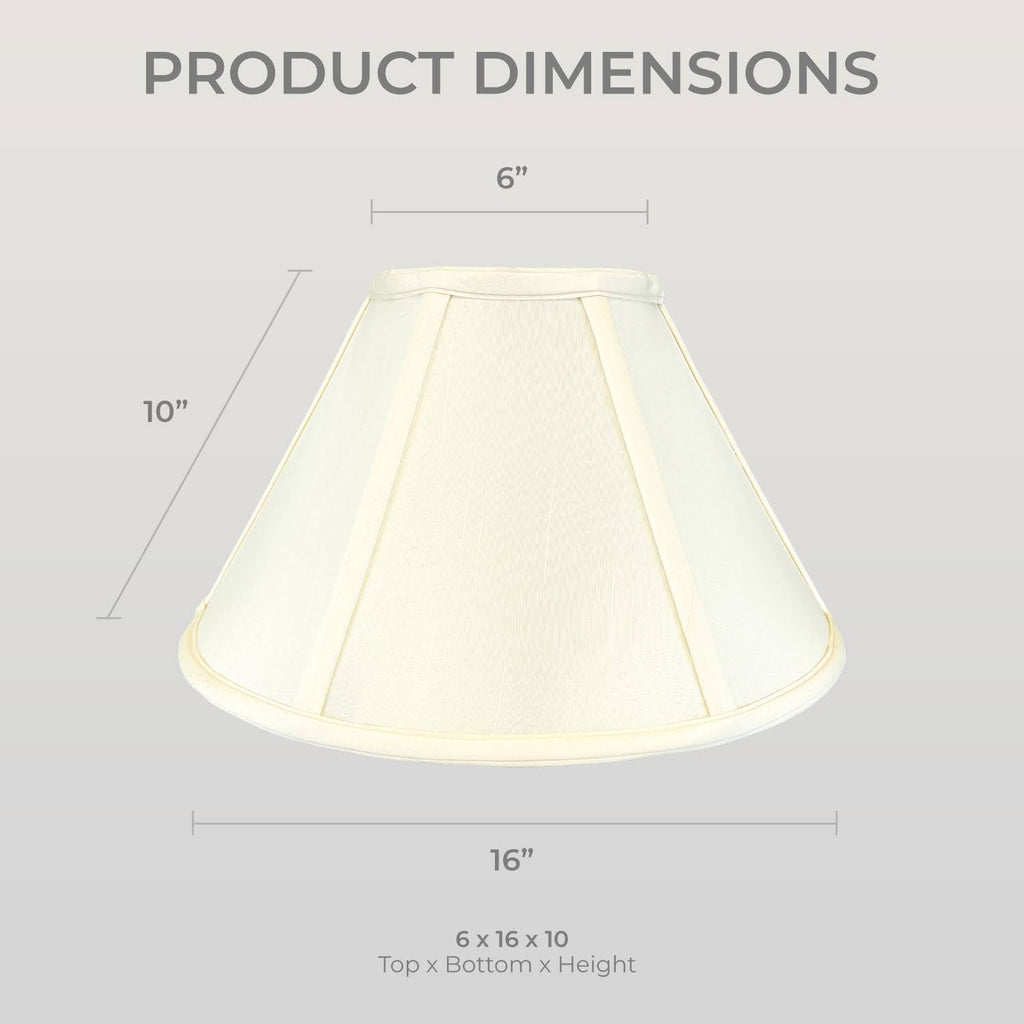 Eggshell 6x16x10 Lamp Shade Set of 2 G10642