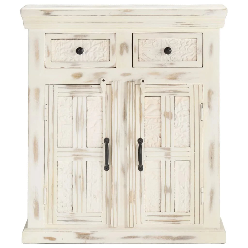 Mango Wood Storage Cabinet with 2 Drawers and 2 Doors A5667