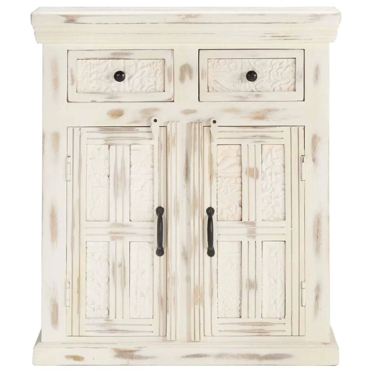 Mango Wood Storage Cabinet with 2 Drawers and 2 Doors A5667