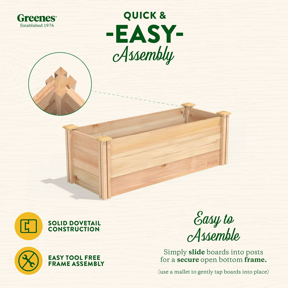 Beige Wood and Cedar Raised Garden Kit P21780