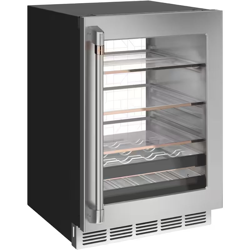 24 in. 14-Bottle Wine and 126-Can Beverage Cooler in Stainless Steel Z7668