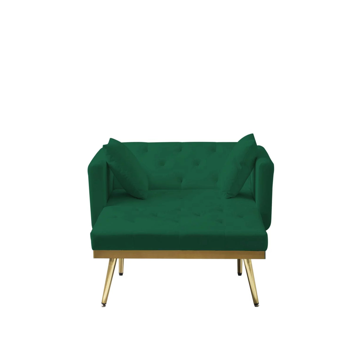 Green Convertible Chaise Lounge Sofa Bed U6506