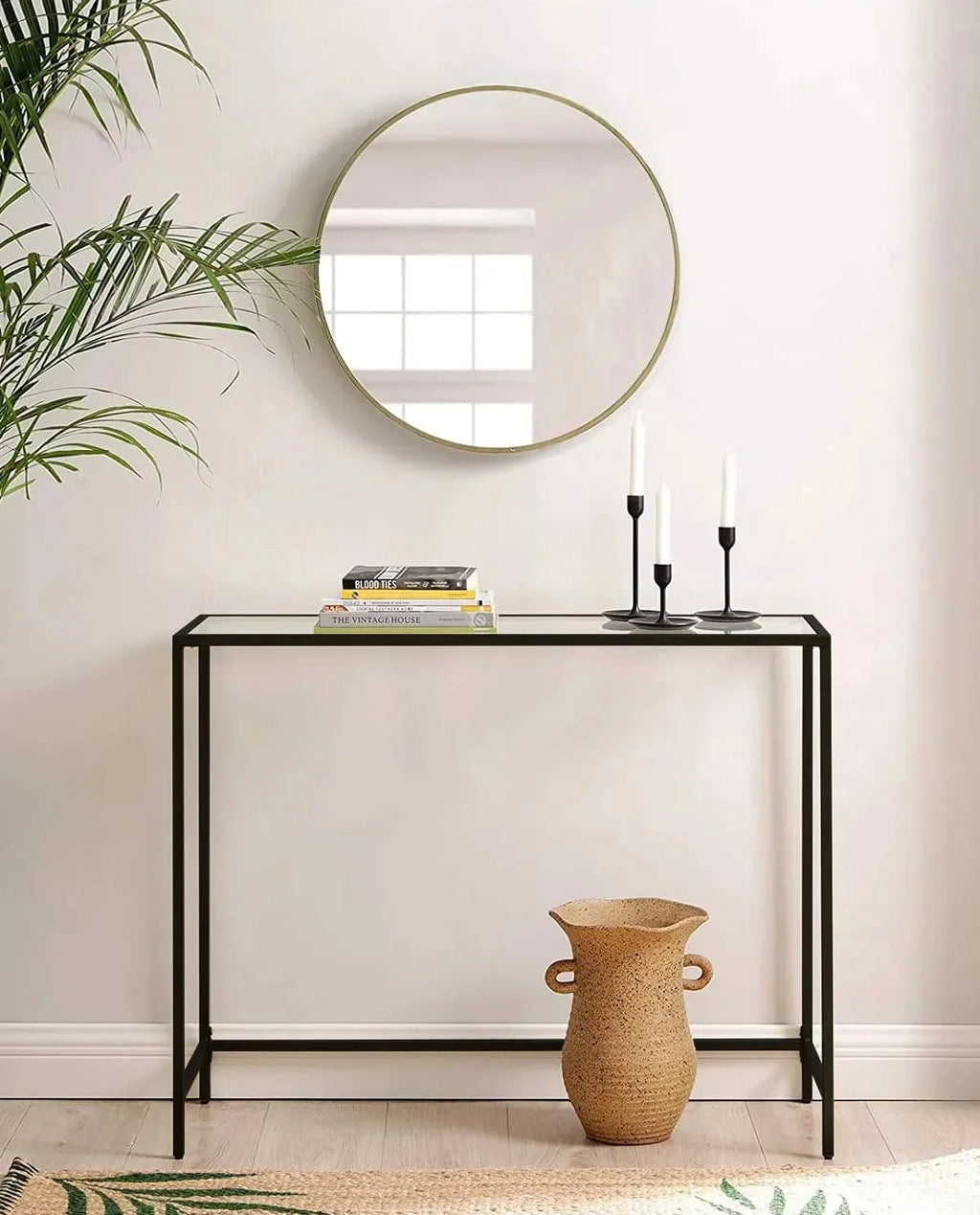 Black Glass Console Table R320