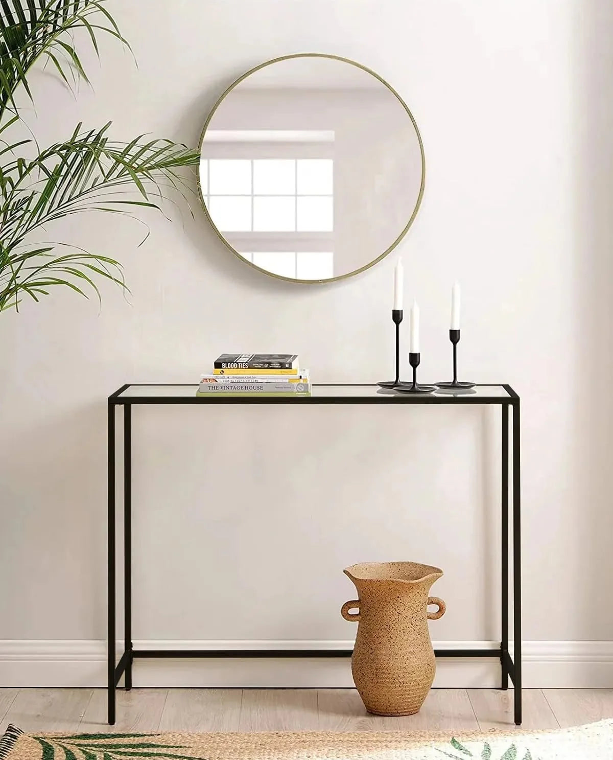 Black Glass Console Table R320