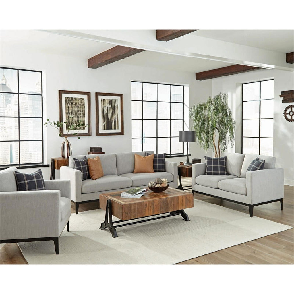 3-piece Fabric Living Room Set in Light Gray F946189