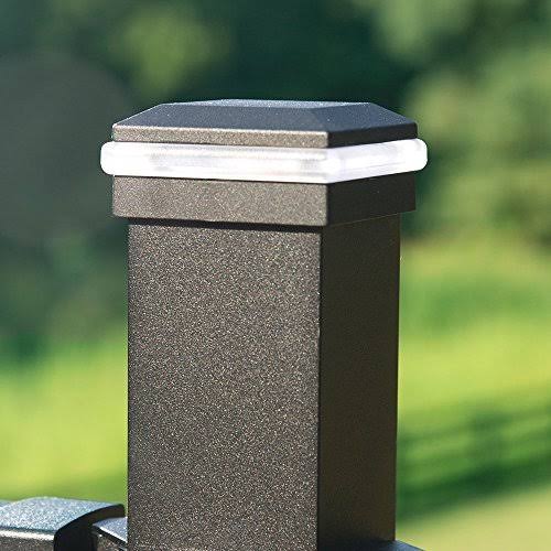 Charcoal Black LED Aluminum Post Cap Light F30343
