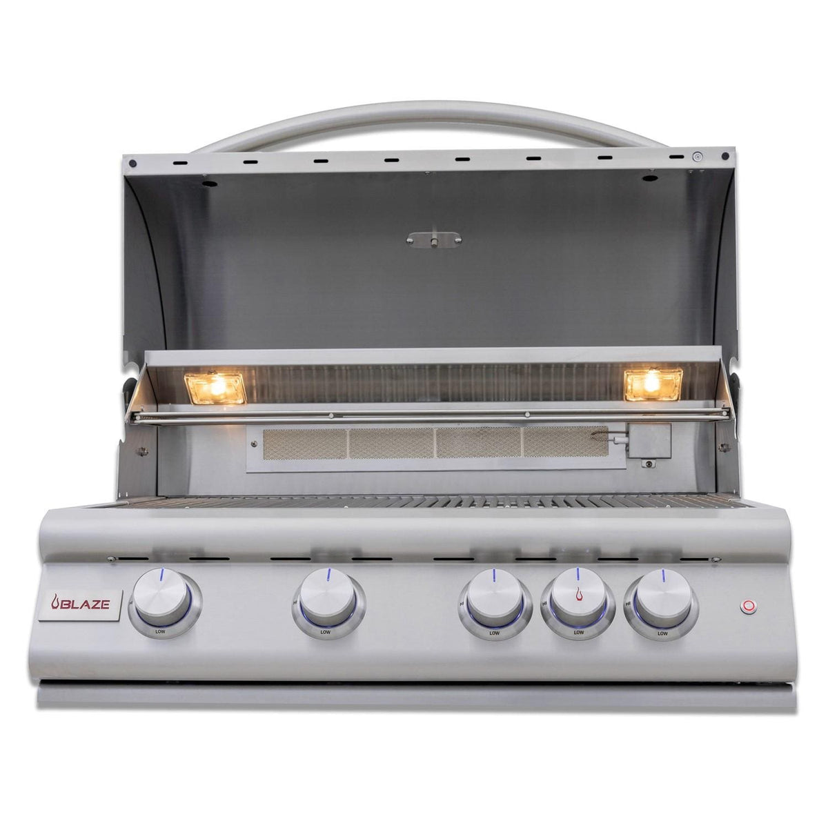 32-Inch 4-Burner Built-In Propane Gas Grill with Rear Infrared Burner & Lift-Assist Hood T320