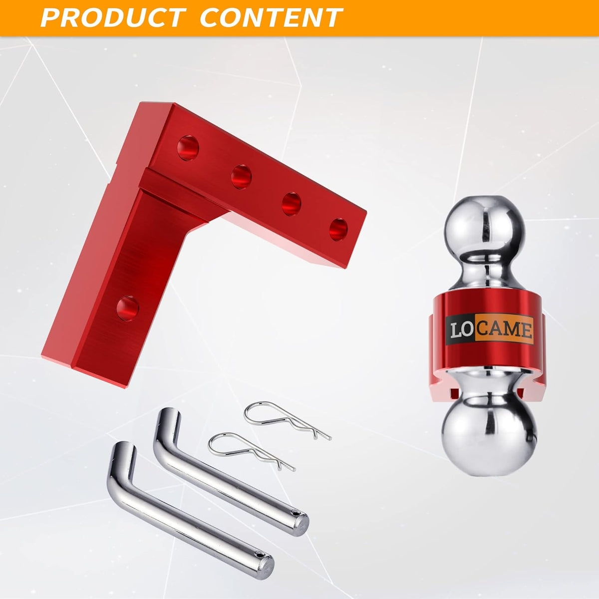 Adjustable Aluminum Trailer Hitch with Double Stainless Steel Pins R974120