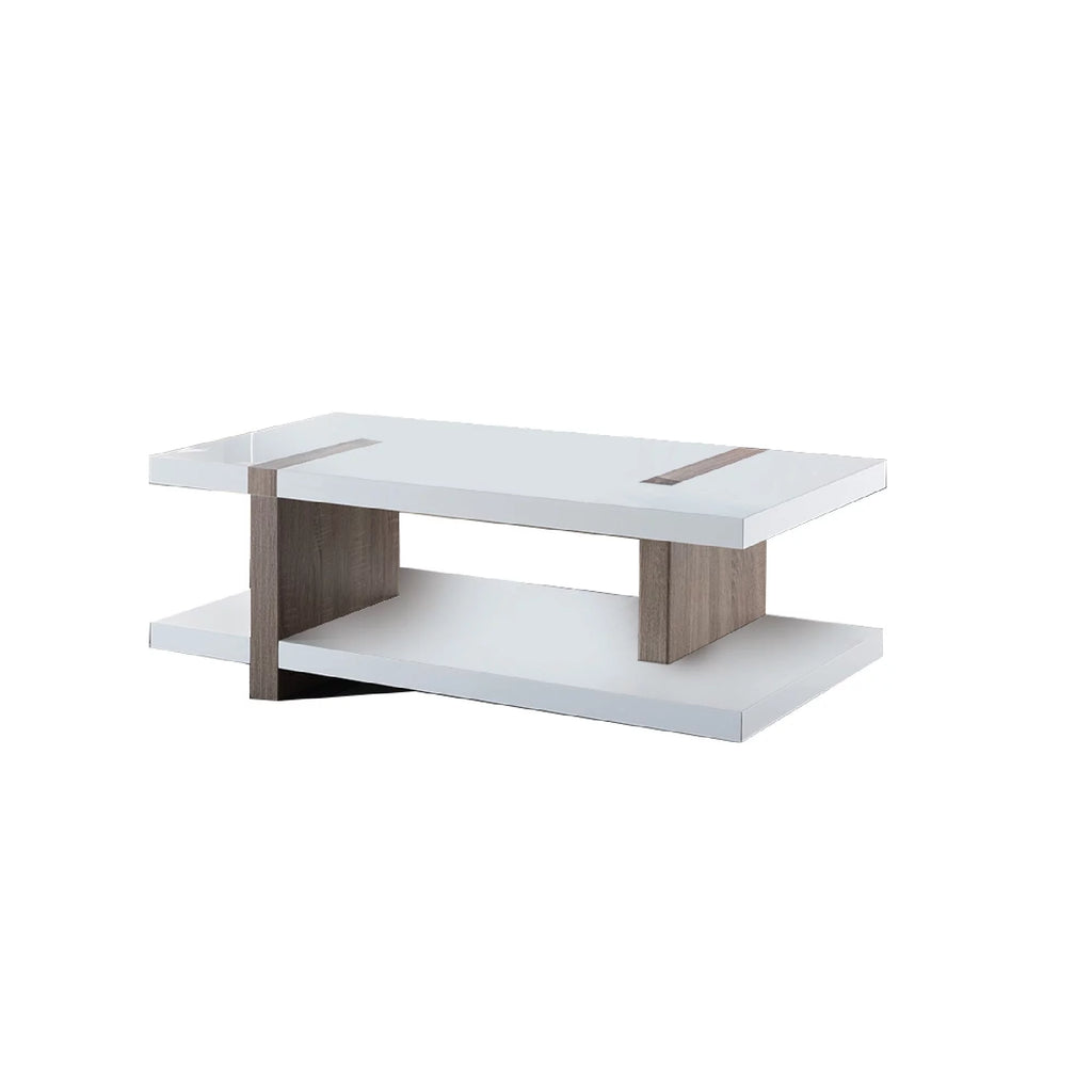 White and Brown Wooden Coffee Table N79660