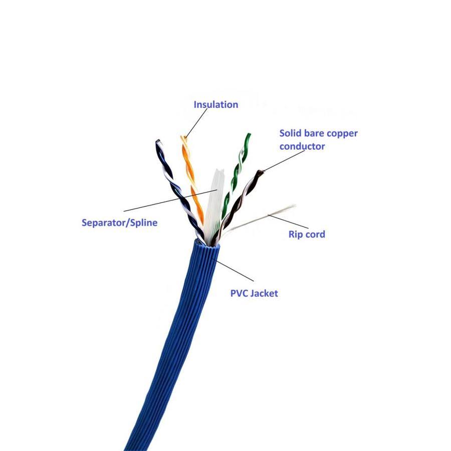 100-Meter Cat 6A UTP Bulk Cable - Blue W7607