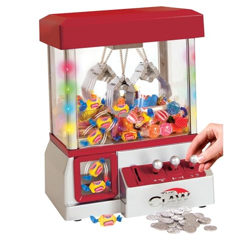Mini Arcade Claw Machine Game with Lights & Sounds, 14 Inch x 10 Inch, Red K8540