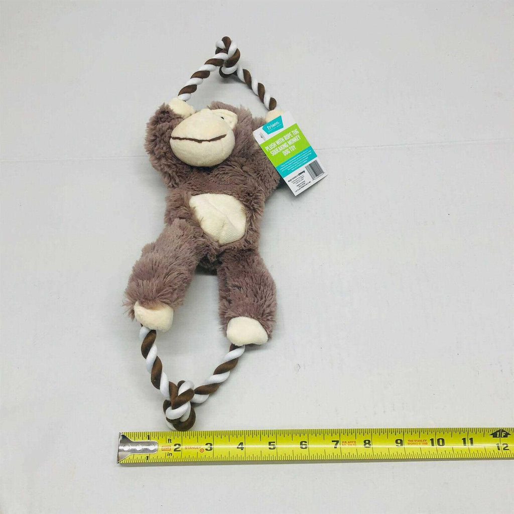 Monkey Plush Rope Squeaky Dog Toy Q871633