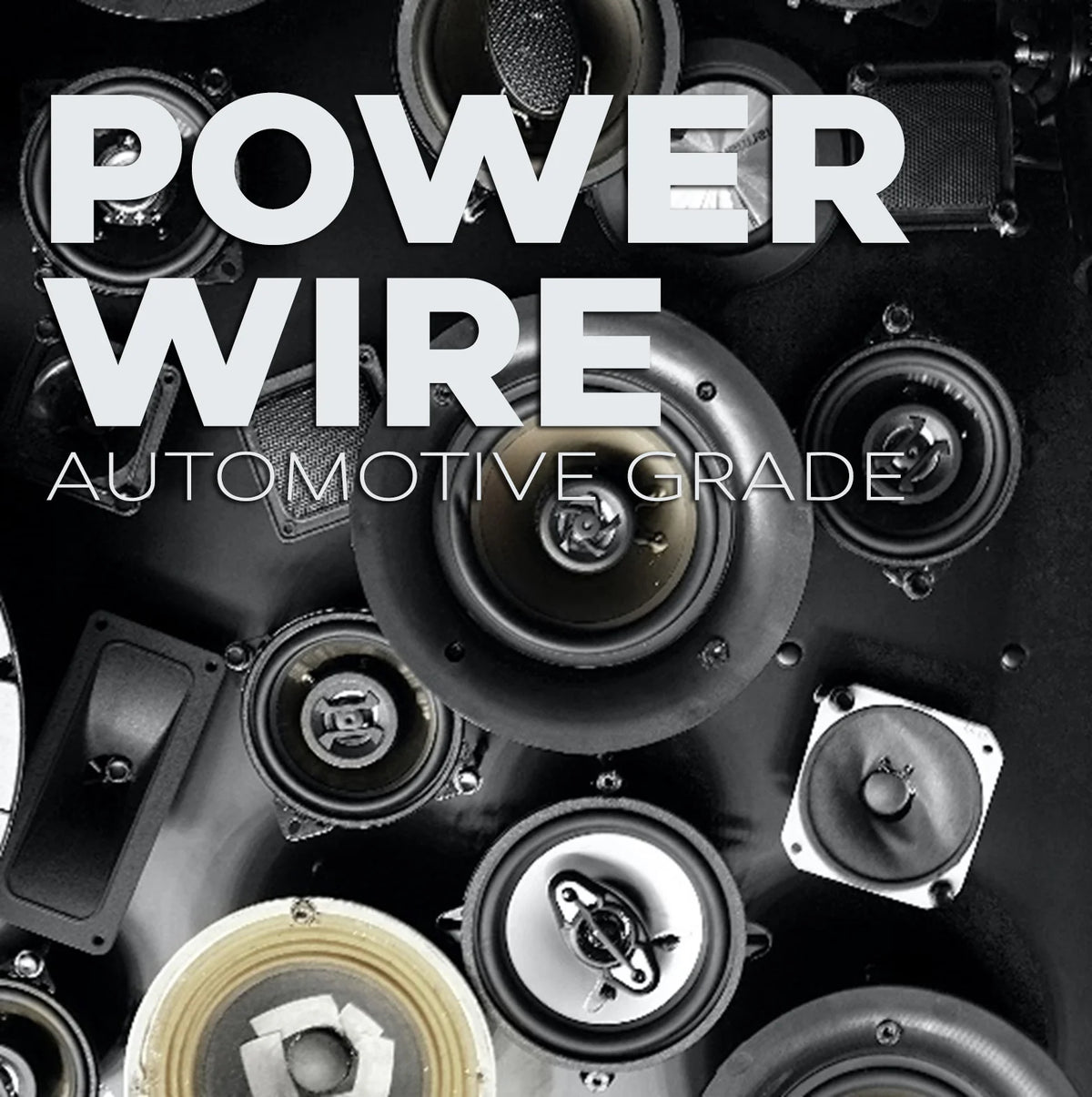 1/0Ga Black/Red Translucent Car Power/Ground Wire 100ft E83639