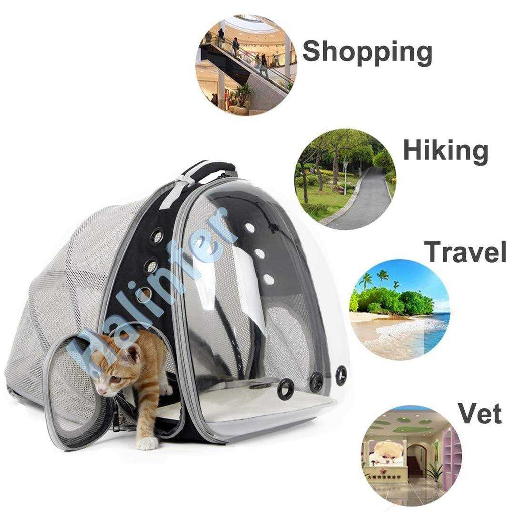 Expandable Cat Backpack Carrier with Bubble Window L2313