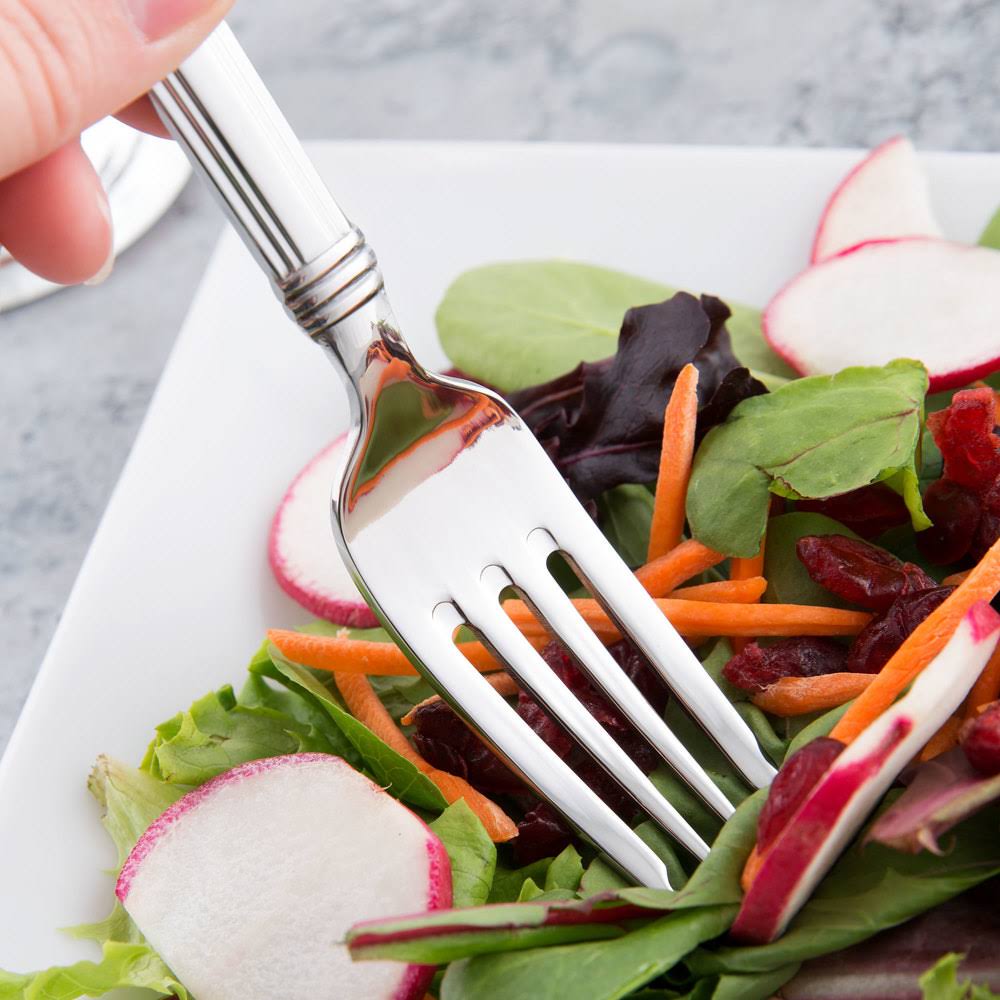 Slate 18/0 Stainless Steel Salad Fork - 36/Case E6534