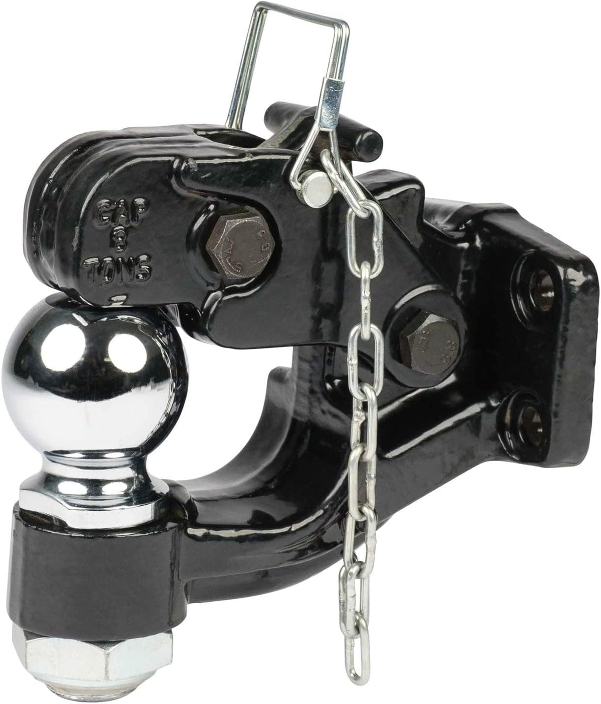 Pintle Hitch with 2-5/16-Inch Trailer Ball, 8 Ton Combination Hitch with Mounting Kit Y213