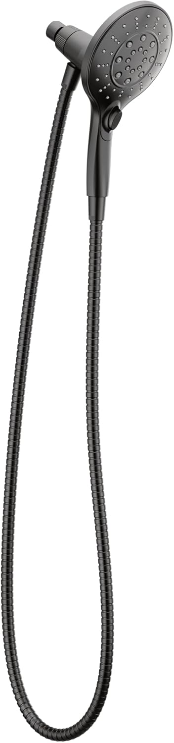 Matte Black 5.5-Inch Handheld Showerhead with Magnetic Docking System G8075