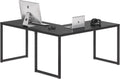 Black L-Shaped Corner Desk V7285