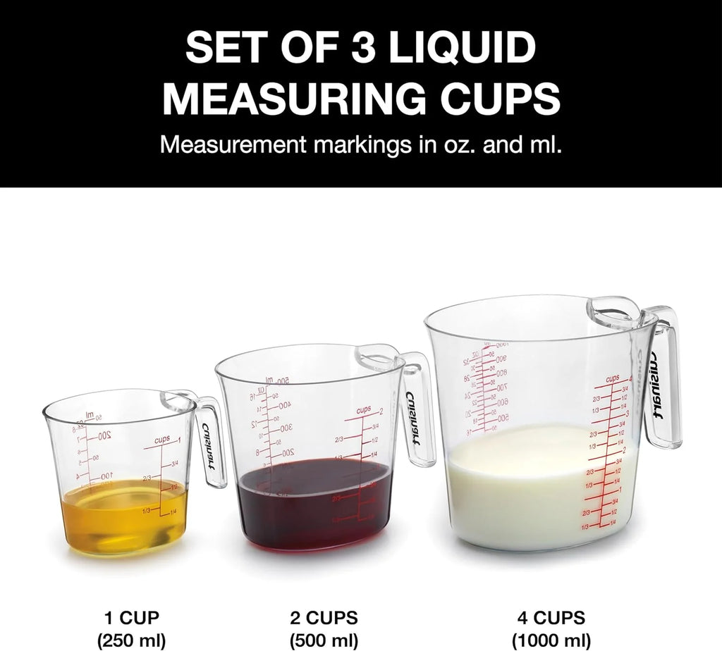 3 Pc Plastic Measuring Cup Set J148