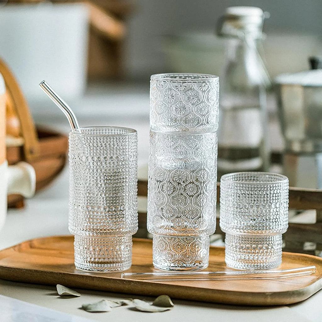 Set of 4 Small Transparent Glass Cups 190ml F3588