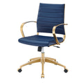 Navy Gold Faux Vinyl Leather Office Chair Z9590