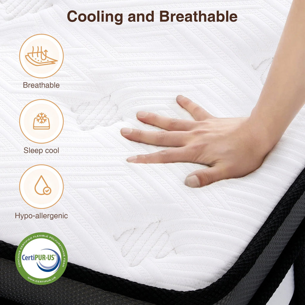 13 Inch Hybrid Innerspring Mattress with Memory Foam C721