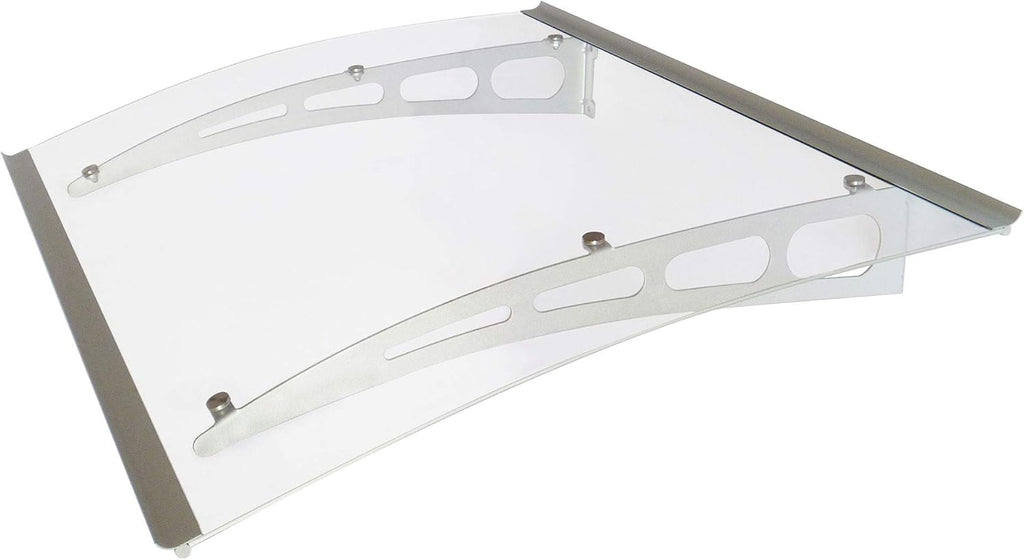 Gray Polycarbonate Door/Window Awning, 47"W x 35"D G30090