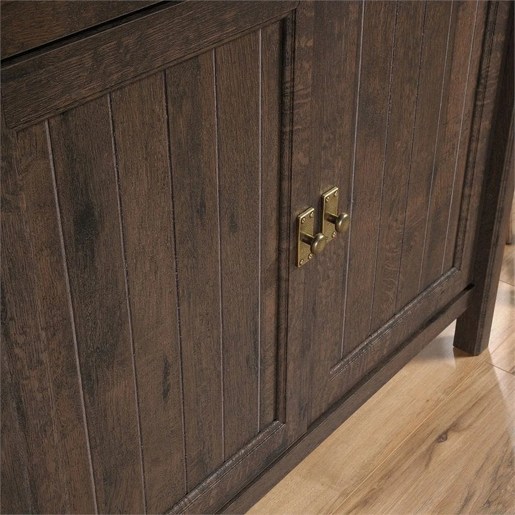 Mid-Century Wood Cabinet in Coffee Espresso Oak P8508