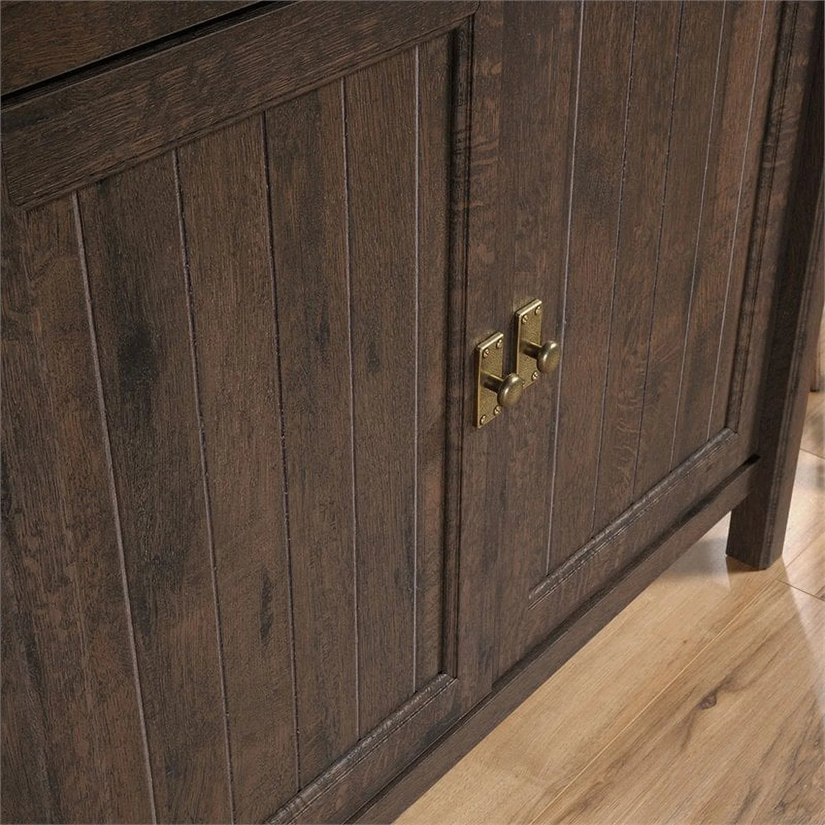 Mid-Century Wood Cabinet in Coffee Espresso Oak P8508