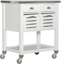 White Kitchen Cart V259