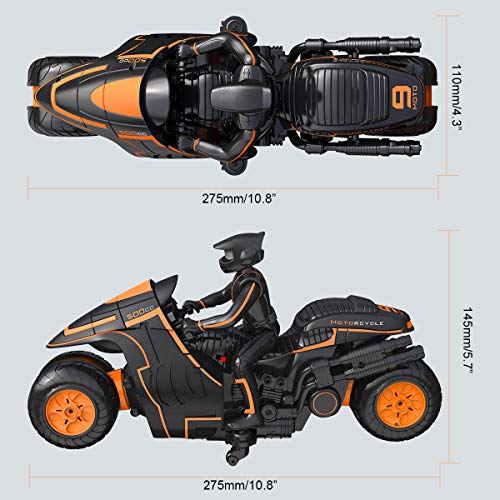 Remote Control Motorcycles 2WD High Speed 2.4Ghz with Riding Figure D376