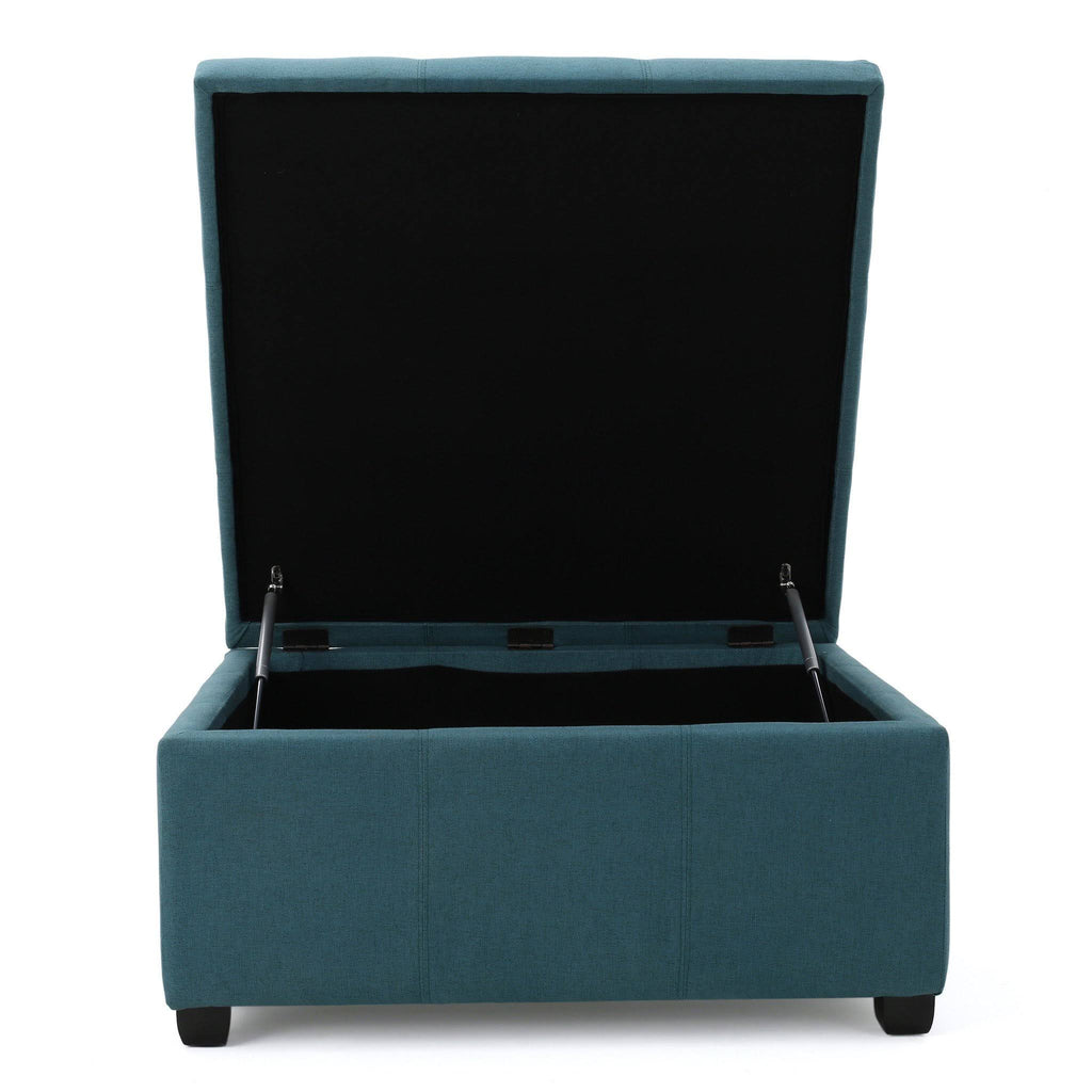 Dark Gray Fabric Storage Ottoman K274059