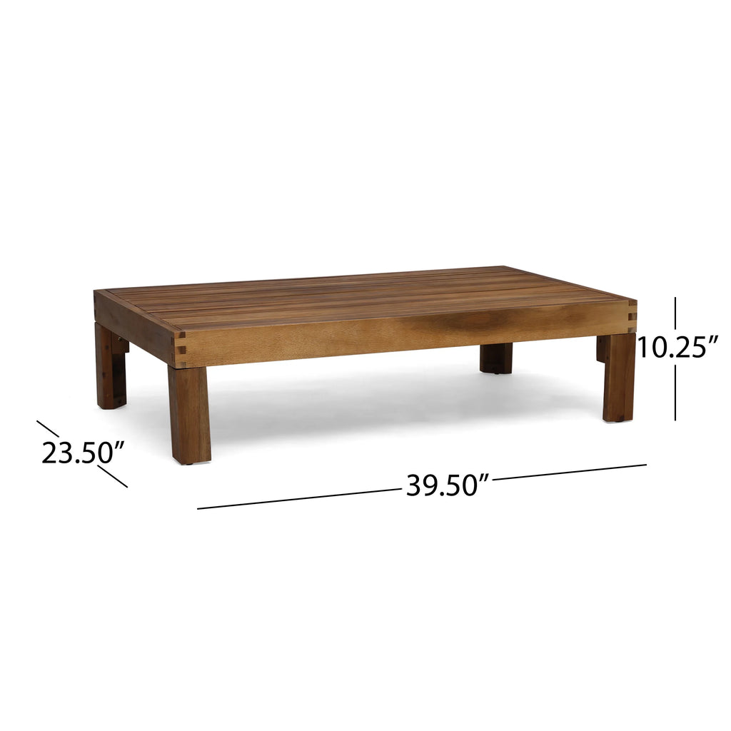 Acacia Wood 5 Piece 3-Seater Sectional Sofa Set E106