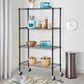 4 Tier Metal Shelving Unit with Wheels Z366
