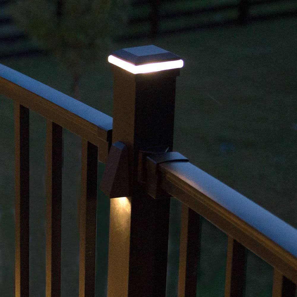 Charcoal Black LED Aluminum Post Cap Light F30343
