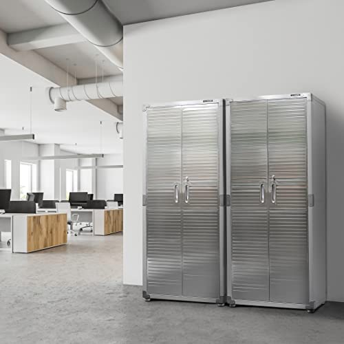 Solid Steel Lockable Metal Storage Cabinet with Adjustable Shelves, 48" W x 24" D x 72" H P15761