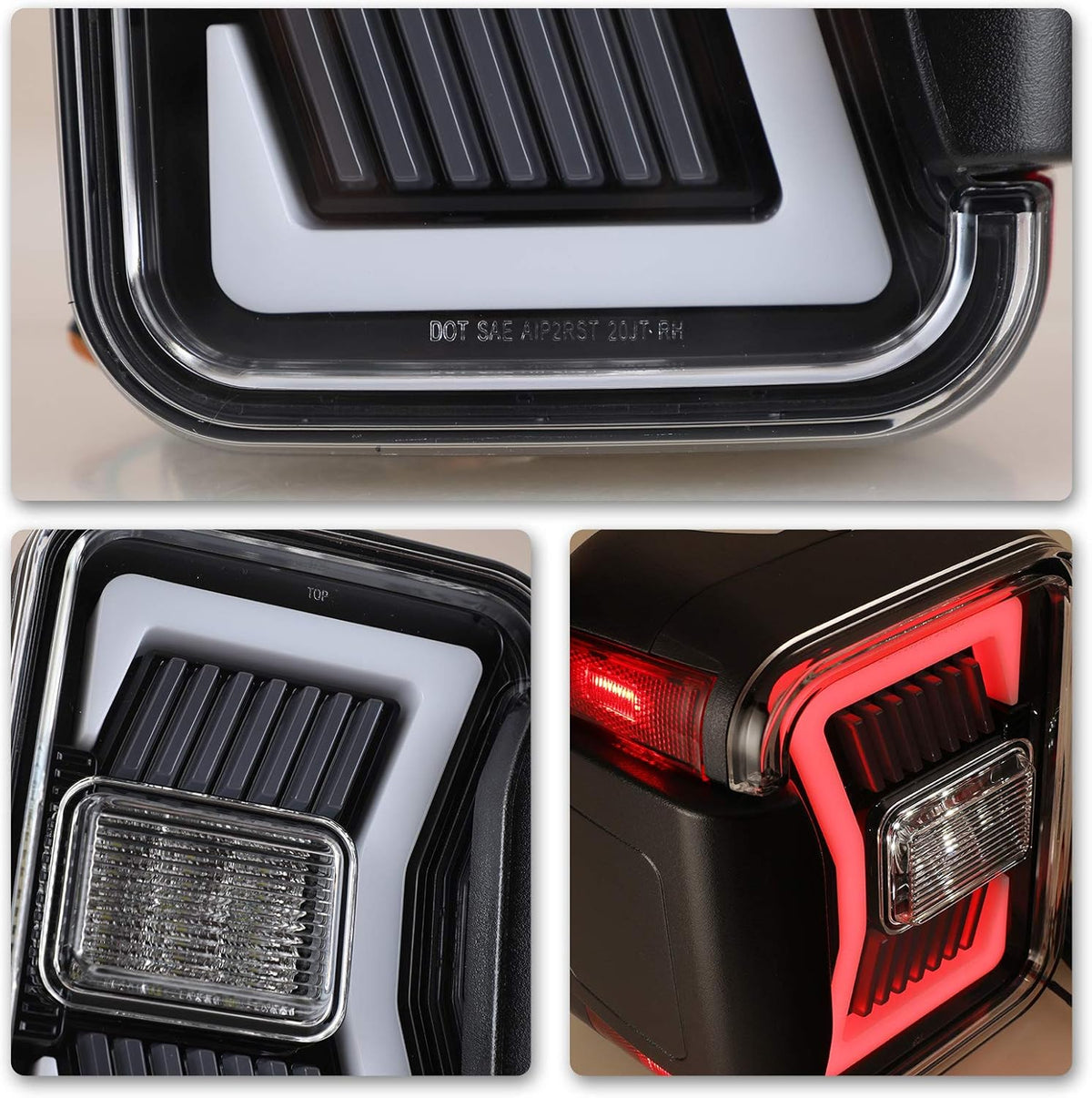 LED Tail Lights Replacement for 2019-2022 Jeep Gladiator Pickup, 1 Pair E85658