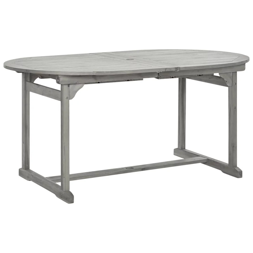 7 Piece Gray Acacia Wood Outdoor Dining Set G9681