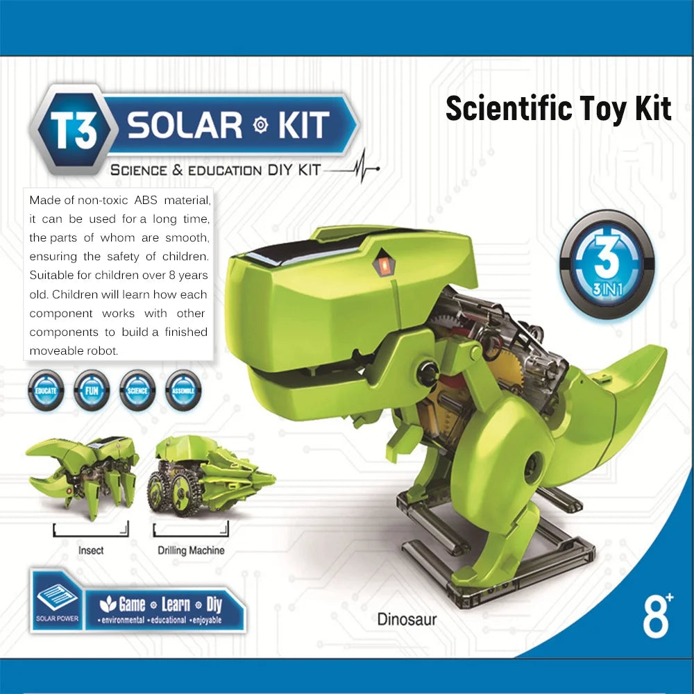 3 in 1 Solar Robot DIY STEM Science Experiment Assembly Model R519968