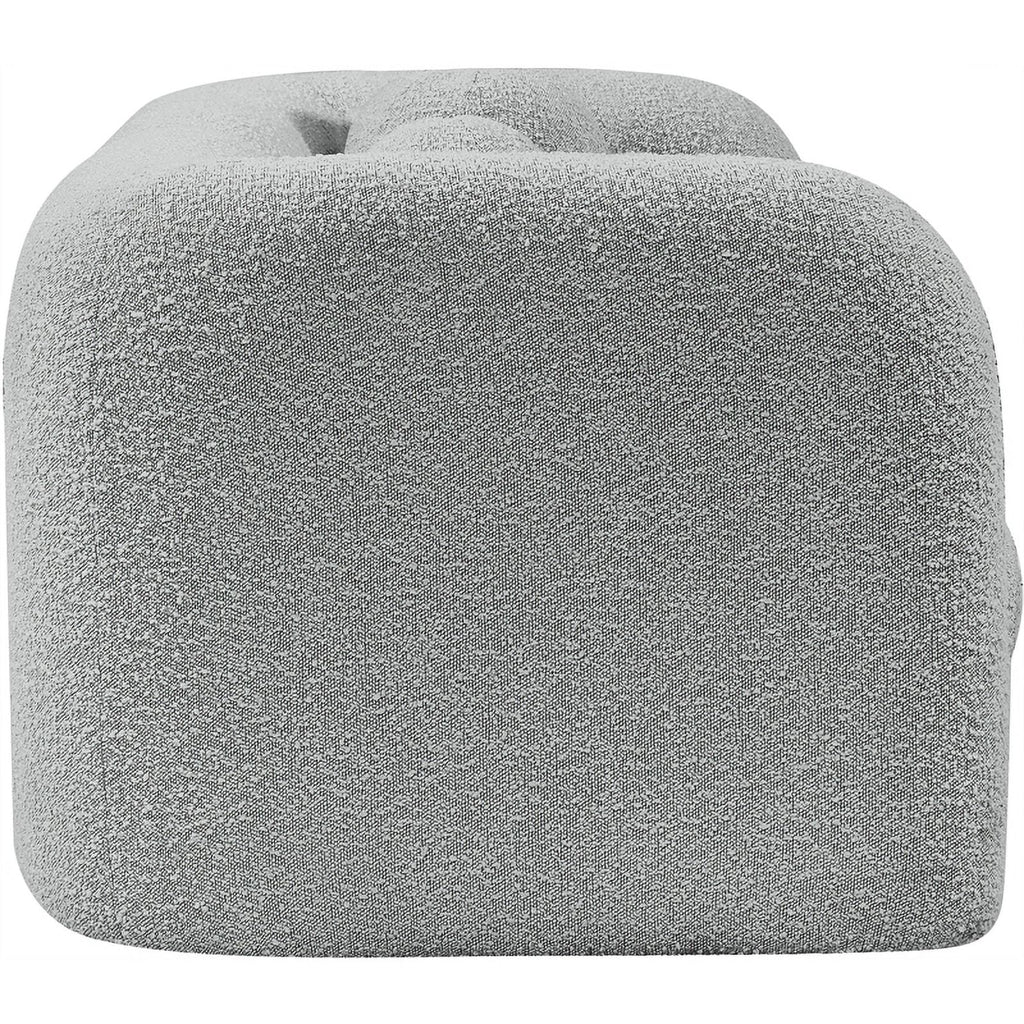Grey Boucle Fabric Loveseat R54794
