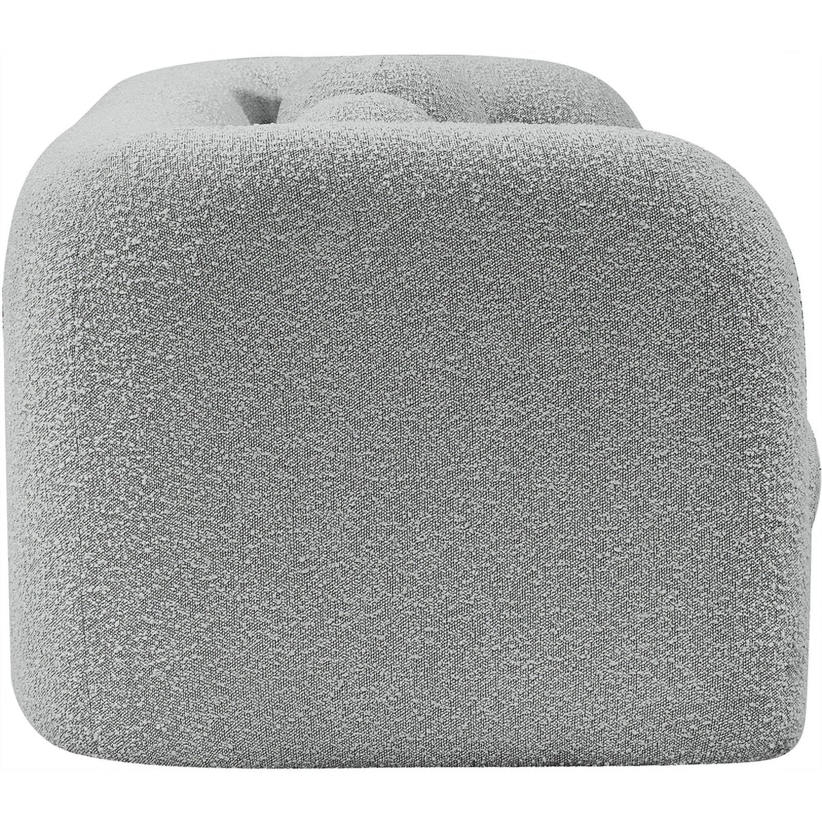 Grey Boucle Fabric Loveseat R54794