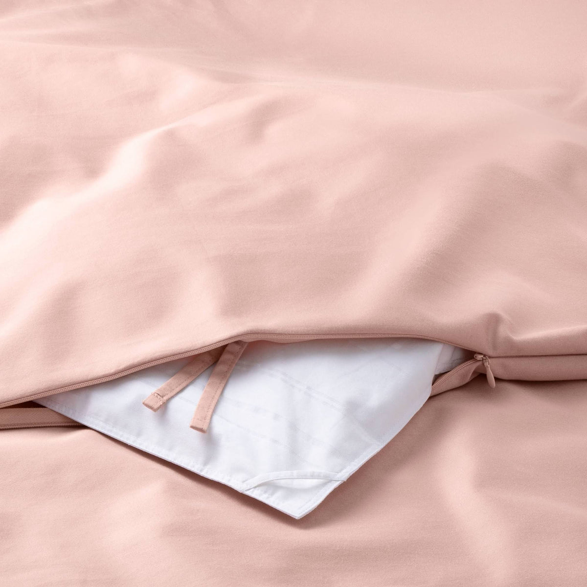 Blush Washed Sateen Duvet & Sham Set D337549