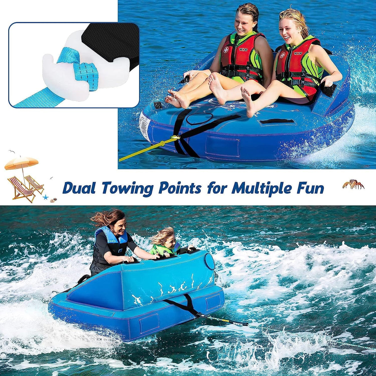 Inflatable 1-2 Person Towable Tubes L215658