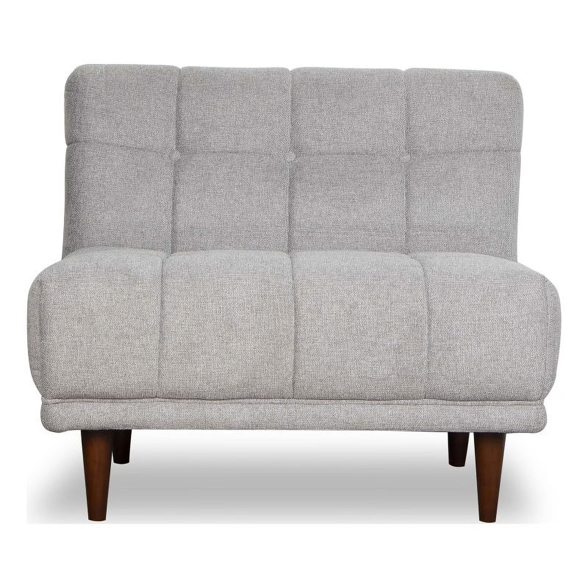 Armless Light Gray Fabric Lounge Chair L582