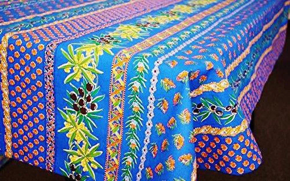 Blue Coated Cotton Tablecloth 60”x120” Z608998